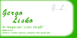 gergo lisko business card